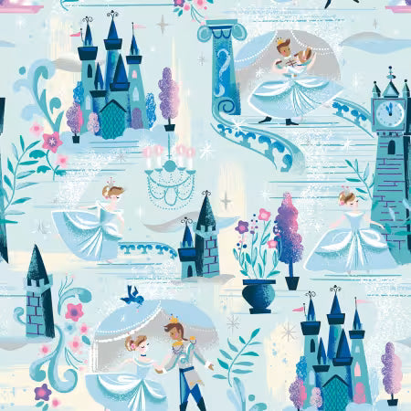 Wishes The Ball Powder Sparkle by Zippy Boro Jill Howarth by Riley Blake Designs, Designer Fabric