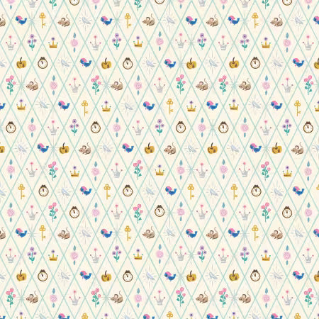 Wishes Diamond Vintage White Sparkle by Zippy Boro Jill Howarth by Riley Blake Designs, Designer Fabric