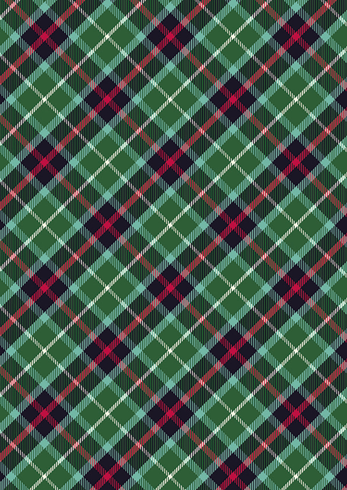 Christmas Green Check for All is Bright by Lewis and Irene