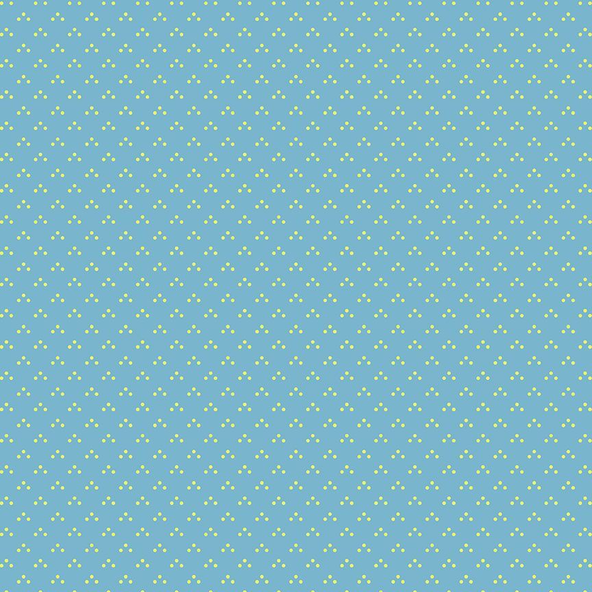 Stitch in Time in Cyan from Stitch & Glow by Dear Stella Fabrics