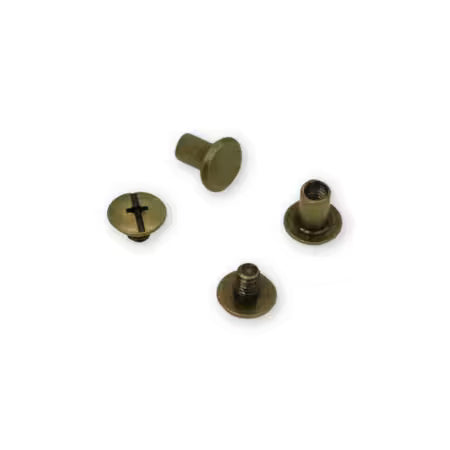12 Medium Chicago Screws 8mm Antique by Sallie Tomato, Hardware