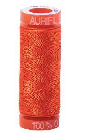 Aurifil Cotton Thread — Neon Orange 1104 — Small 50wt