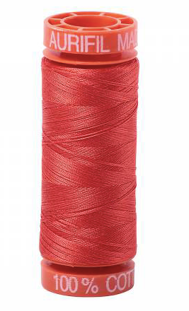Aurifil Cotton Thread — Light Red Orange 2277 — Small 50wt