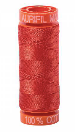 Aurifil Cotton Thread — Red Orange 2245 — Small 50wt