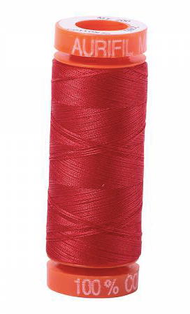 Aurifil Cotton Thread — Lobster Red 2265 — Small 50wt