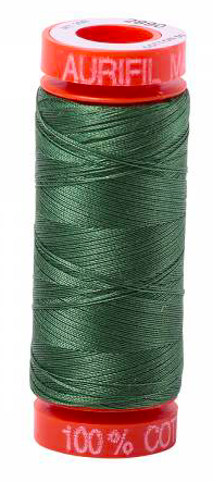 Aurifil Cotton Thread — Very Dark Grass Green 2890 — Small 50wt