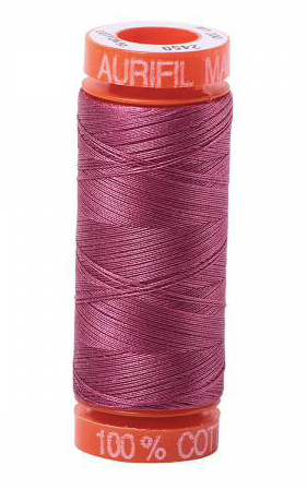 Aurifil Cotton Thread — Rose 2450 — Small 50wt