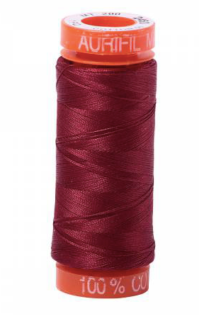 Aurifil Cotton Thread — Dark Carmine Red 2460 — Small 50wt