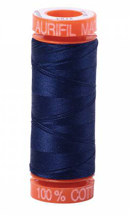 Aurifil Cotton Thread — Dark Navy 2784 — Small 50wt