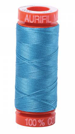 Aurifil Cotton Thread — Bright Teal 1320 — Small 50wt