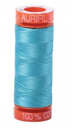 Aurifil Cotton Thread — Bright Turquoise 5005 — Small 50wt