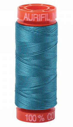 Aurifil Cotton Thread — Dark Turquoise 4182 — Small 50wt