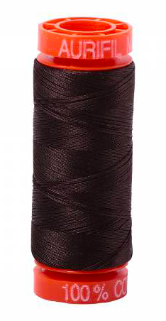 Aurifil Cotton Thread — Very Dark Bark 1130 — Small 50wt