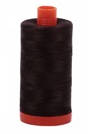 Aurifil Cotton Thread — Very Dark Bark 1130 — Medium 50wt