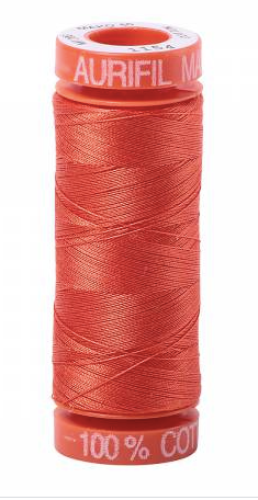 Aurifil Cotton Thread — Dusty Orange 1154 — Small 50wt