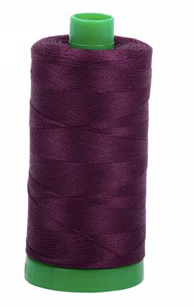 Aurifil Cotton Thread — Very Dark Eggplant 1240 — Medium 40wt