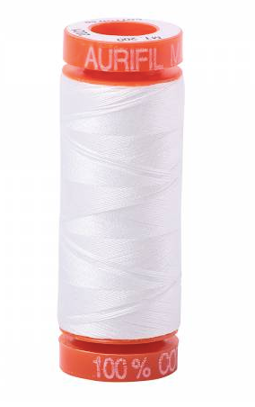 Aurifil Cotton Thread — Natural White 2021 — Small 50wt