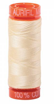 Aurifil Cotton Thread — Light Lemon 2110 — Small 50wt