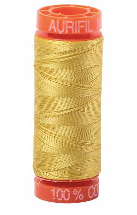 Aurifil Cotton Thread — Gold Yellow 5015 — Small 50wt