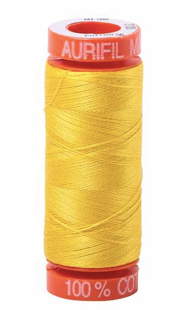Aurifil Cotton Thread — Canary 2120 — Small 50wt