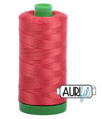 Aurifil Cotton Thread — Dark Red Orange 2255 — Medium 40wt