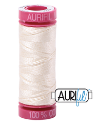Aurifil Thread - Cotton Thread Solid 50wt -  Chalk - 2026, Thread, Aurifil, [variant_title] - Mad About Patchwork