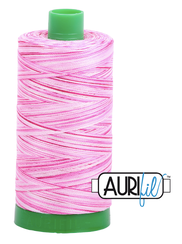 Aurifil Cotton Thread — Pink Taffy (Variegated) 4660 — Medium 40wt