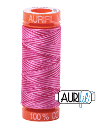 Aurifil Cotton Thread — Pink Taffy (Variegated) 4660 — Small 50wt