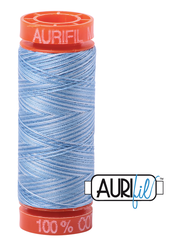 Aurifil Cotton Thread — Stone Washed Denim (Variegated) 3770 — Small 50wt