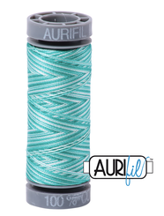 Aurifil Cotton Thread — Turquoise Foam (Variegated) 4654 — Small 28wt