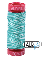 Aurifil Cotton Thread — Turquoise Foam (Variegated) 4654 — Small 12wt