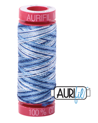 Aurifil Cotton Thread — Storm at Sea (Variegated) 4655 — Small 12wt