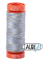 Aurifil Cotton Thread — Lemon Blueberry (Variegated) 4649 — Small 50wt