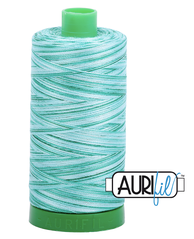 Aurifil Cotton Thread — Crème de Menthe (Variegated) 4662 — Medium 40wt