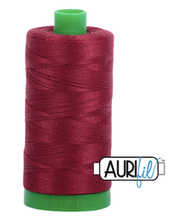 Aurifil Cotton Thread — Dark Carmine Red 2460 — Medium 40wt