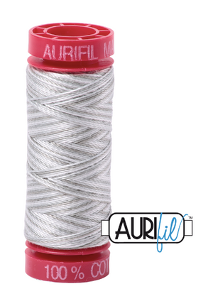 Aurifil Cotton Thread — Silver Moon (Variegated) 4060 — Small 12wt