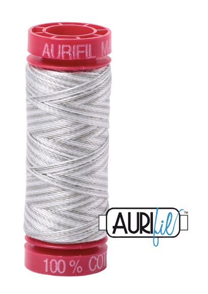 Aurifil Cotton Thread — Silver Moon (Variegated) 4060 — Small 12wt