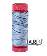 Aurifil Cotton Thread — Stonewash Blues (Variegated) 4669 — Small 12wt