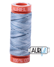 Aurifil Cotton Thread — Stonewash Blues (Variegated) 4669 — Small 50wt