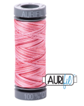Aurifil Cotton Thread — Strawberry Parfait (Variegated) 4668 — Small 28wt