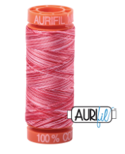 Aurifil Cotton Thread — Strawberry Parfait (Variegated) 4668 — Small 50wt