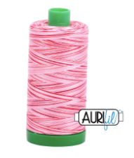 Aurifil Cotton Thread — Strawberry Parfait (Variegated) 4668 — Medium 40wt