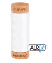 Aurifil Cotton Thread — White 2024 — Small 80wt