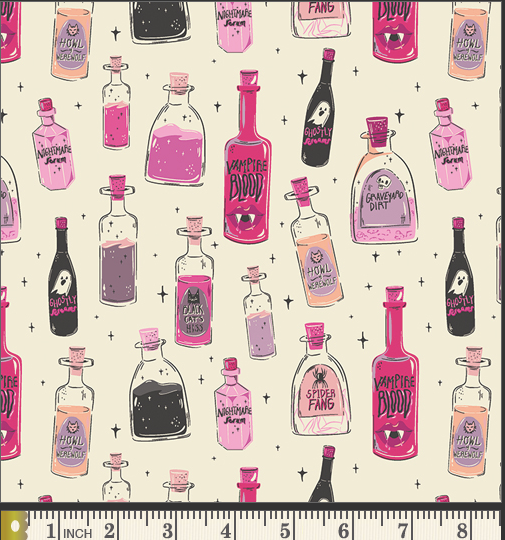 Spooky 'n Witchy - Liquid Magic in Berry from Art Gallery Fabrics