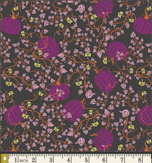Spooky 'n Witchy - Pumpkin Patch in Deep from Art Gallery Fabrics