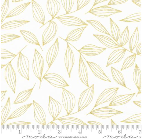Gilded - Flower Arrangement in Paper Gold METALLIC by Alli K for Moda Fabrics