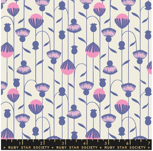 Backyard - Mod Floral in Twilight by Sarah Watts for Ruby Star Society