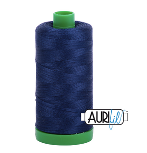 Aurifil Cotton Thread — Dark Navy 2784 — Medium 40wt