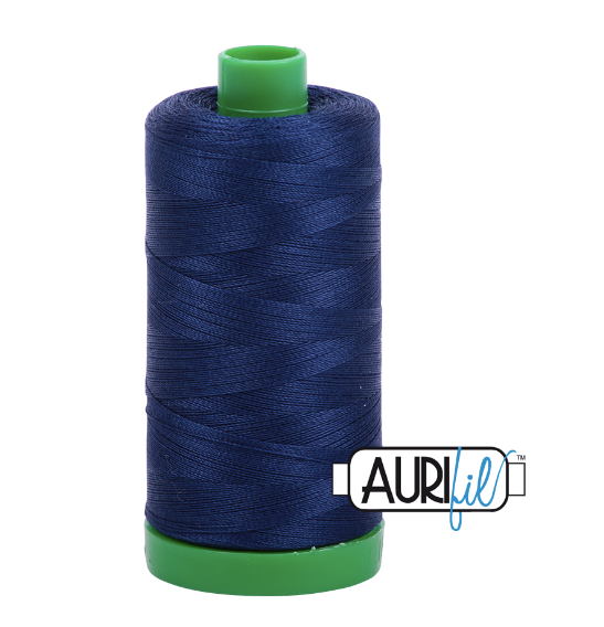 Aurifil Cotton Thread — Dark Navy 2784 — Medium 40wt