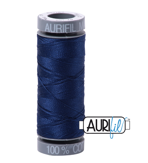 Aurifil Cotton Thread — Dark Navy 2784 — Small 28wt